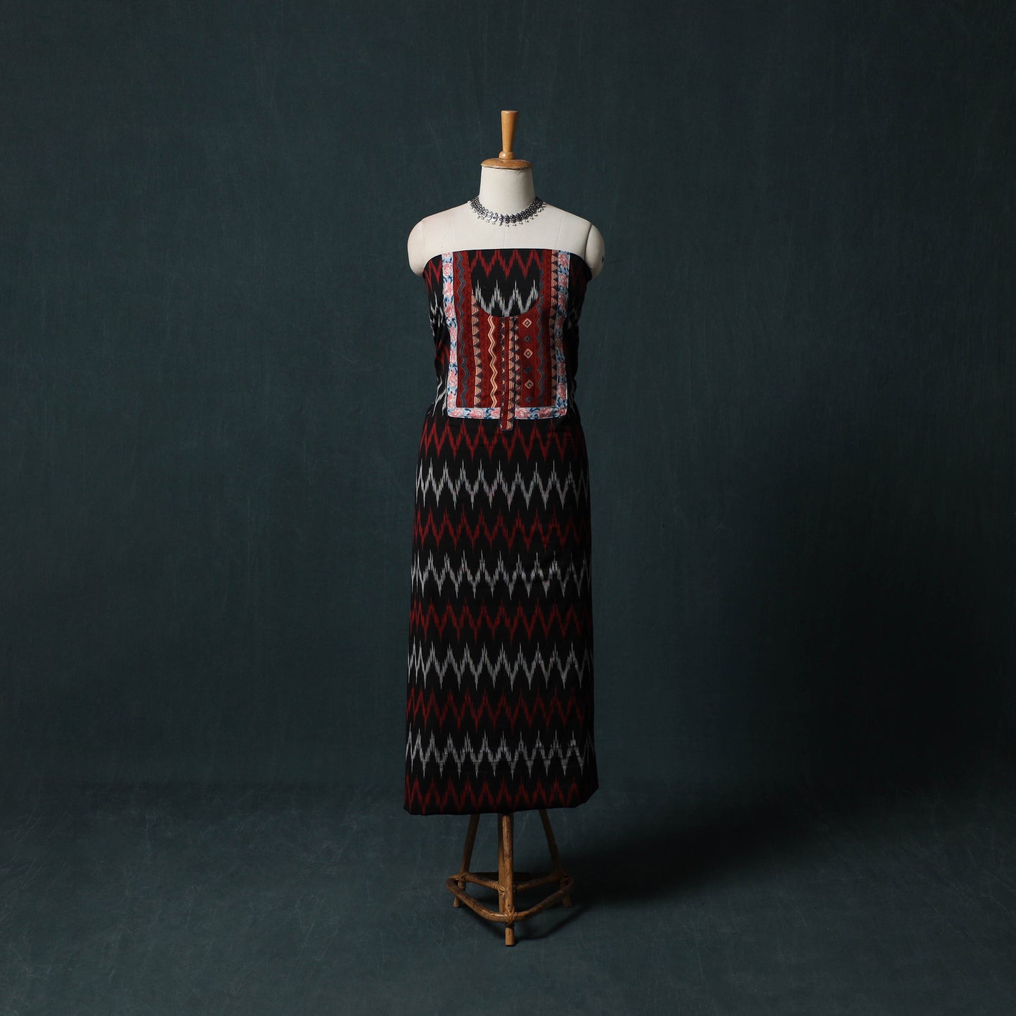 Pochampally Ikat Patchwork Cotton Unstitched Kurta Material (3M) 24