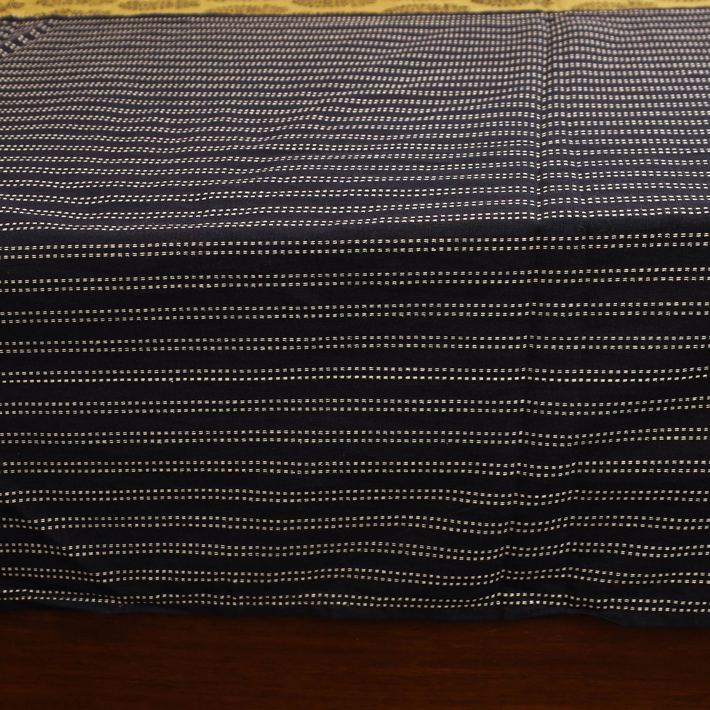 Black - jacquard with bagh patch cotton bedsheet set 12