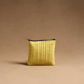 Yellow - handmade cotton multipurpose utility pouches (set