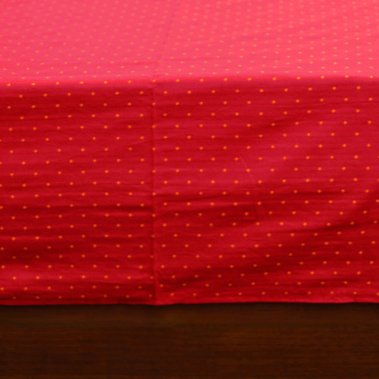 Red - jacquard with bagh patch cotton bedsheet set 13