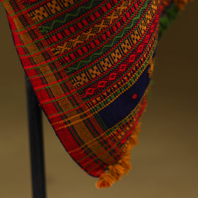 Blue - Kutch Bhujodi Handwoven Mirror Work Acrylic Wool Shawl 58