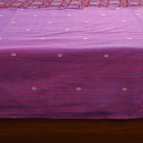 Purple - jacquard with bagh patch cotton bedsheet set 14