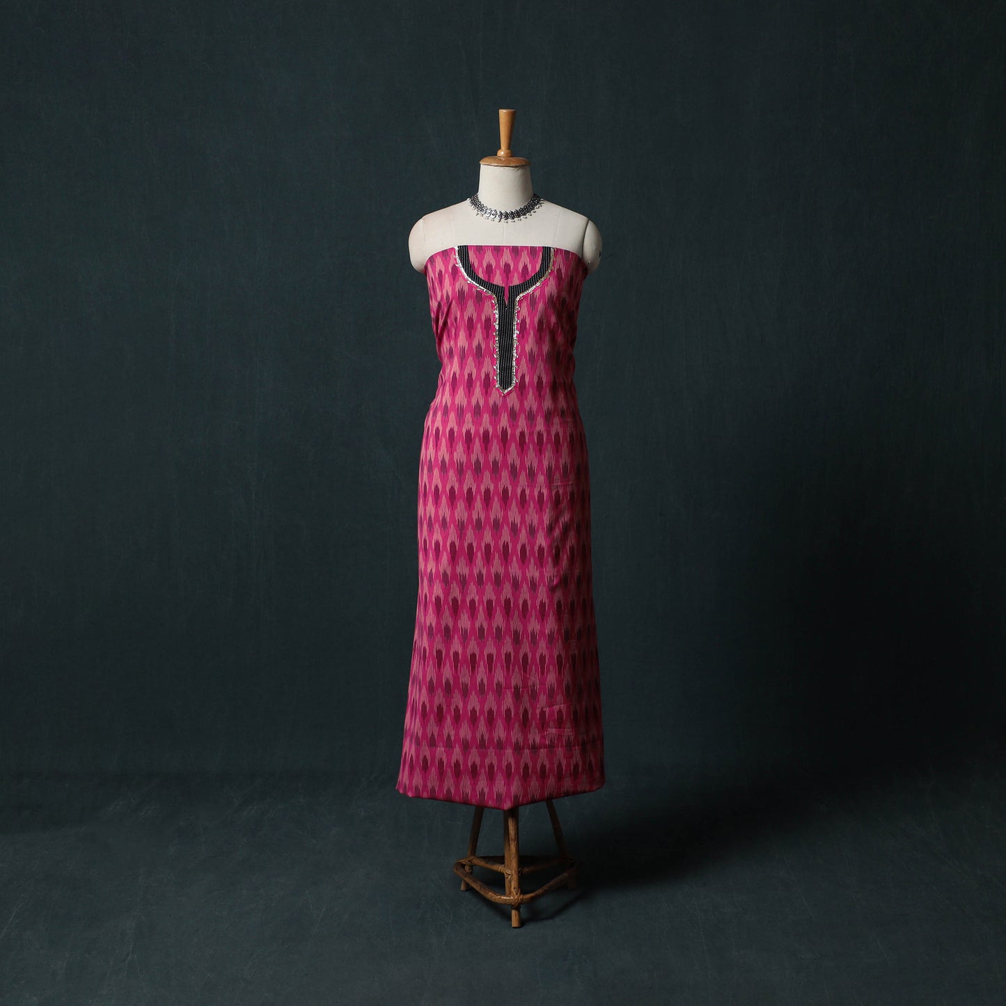 Pochampally Ikat Patchwork Cotton Unstitched Kurta Material (3M) 30