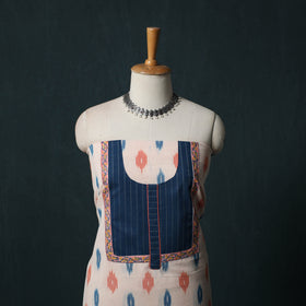 Pochampally Ikat Patchwork Cotton Unstitched Kurta Material (3M) 31