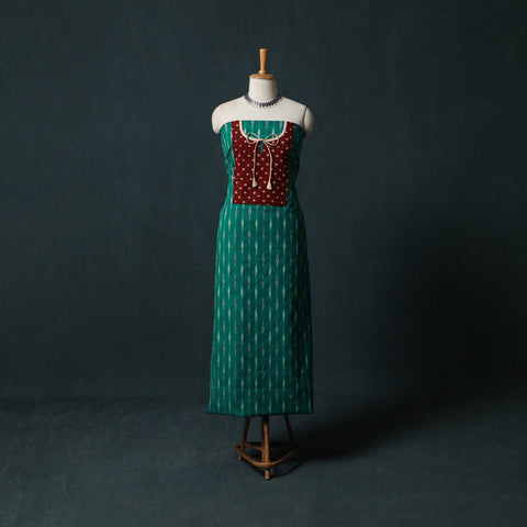 Pochampally Ikat Patchwork Cotton Unstitched Kurta Material (3M) 32