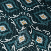 Green - Kantha Stitch Cotton Sanganeri Print Fabric 02