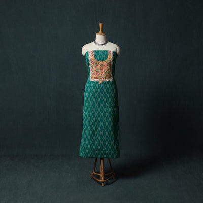 Pochampally Ikat Patchwork Cotton Unstitched Kurta Material (3M) 34