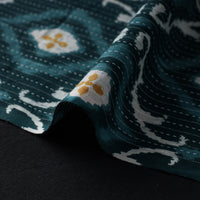 Green - Kantha Stitch Cotton Sanganeri Print Fabric 02