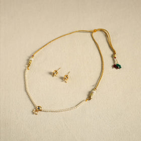 White - handmade kundan work choker necklace set 22
