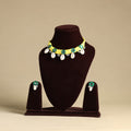 Yellow - thread braided shell choker necklace set 11