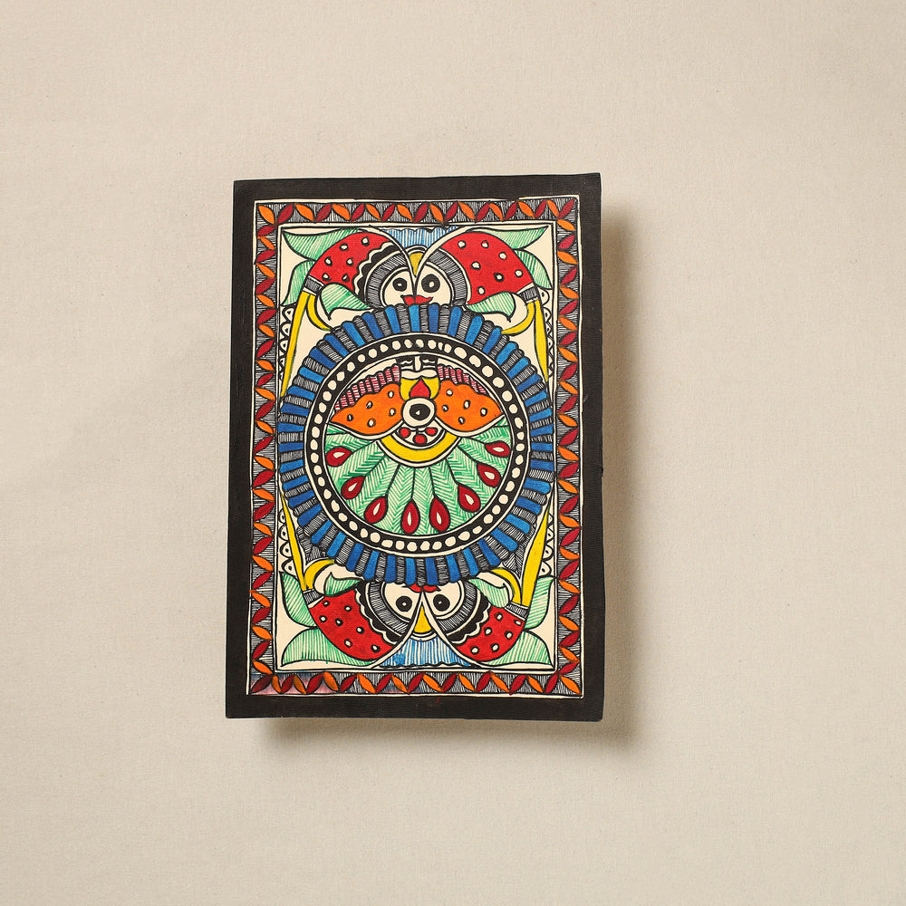 Handpainted Madhubani Painting by Hira Devi (11 x 7) 14