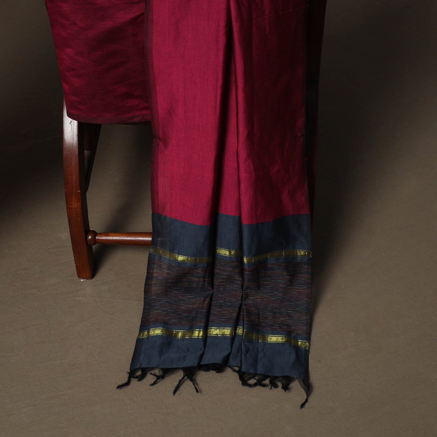 Pochampally Ikat Silk Cotton 3pc Unstitched Dress Material Suit Set 02