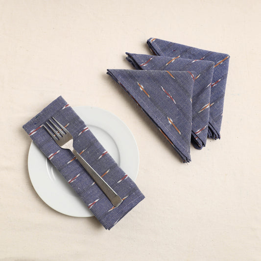 Set of 4 - Pochampally Ikat Weave Cotton Table Napkins (18 x 18 in) 21