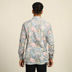 Sanganeri Block Printed Cotton Men Full Sleeve Shirt 06