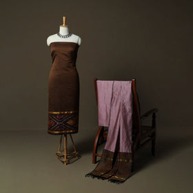 Pochampally Ikat Silk Cotton 3pc Unstitched Dress Material Suit Set 39