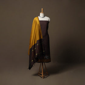Pochampally Ikat Silk Cotton 3pc Unstitched Dress Material Suit Set 06