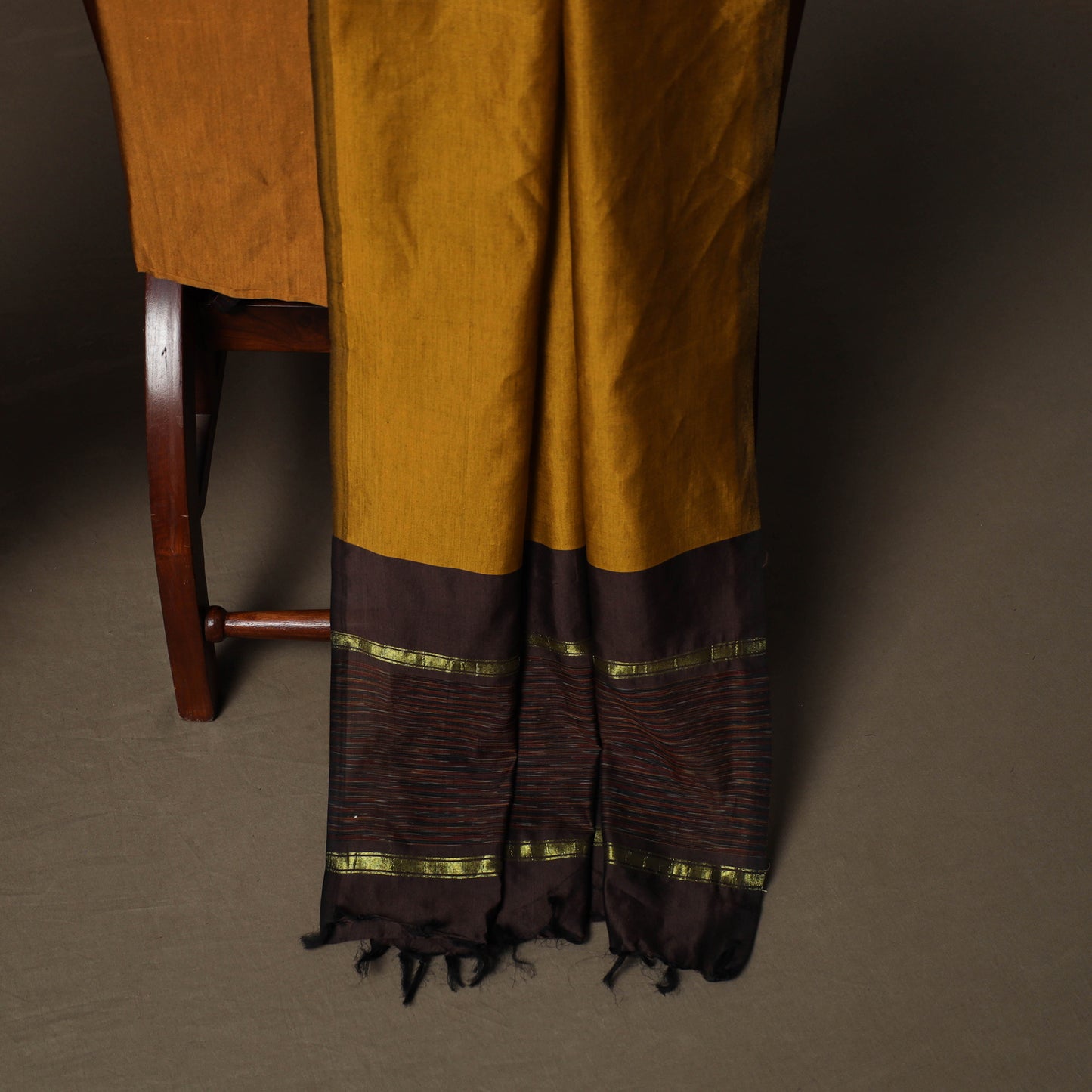 Pochampally Ikat Silk Cotton 3pc Unstitched Dress Material Suit Set 06