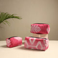  Pink Multipurpose Handmade Toiletry Bags (Set of 3) 