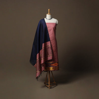 Pochampally Ikat Silk Cotton 3pc Unstitched Dress Material Suit Set 08