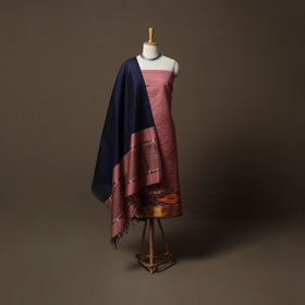 Pochampally Ikat Silk Cotton 3pc Unstitched Dress Material Suit Set 08