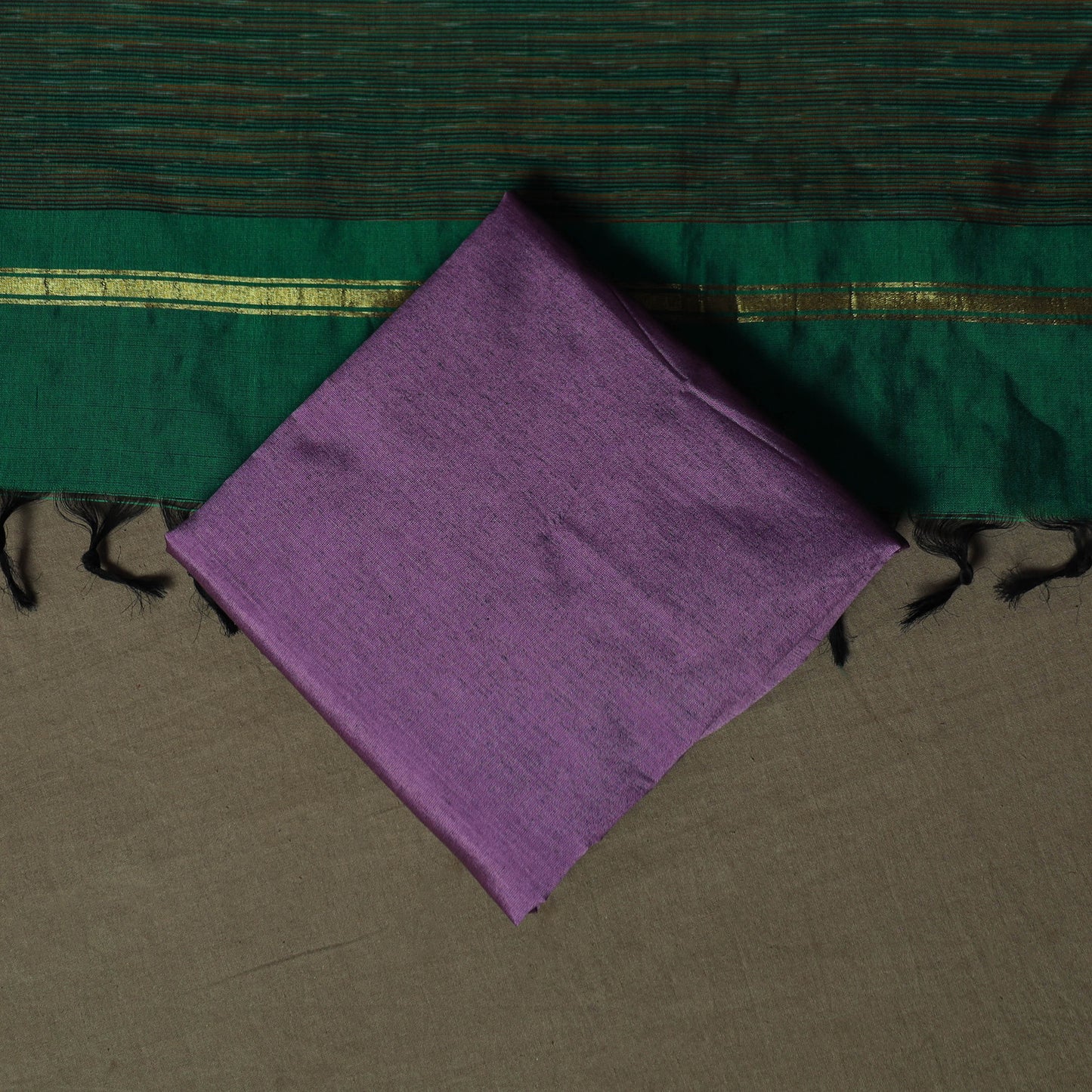 Pochampally Ikat Silk Cotton 3pc Unstitched Dress Material Suit Set 43