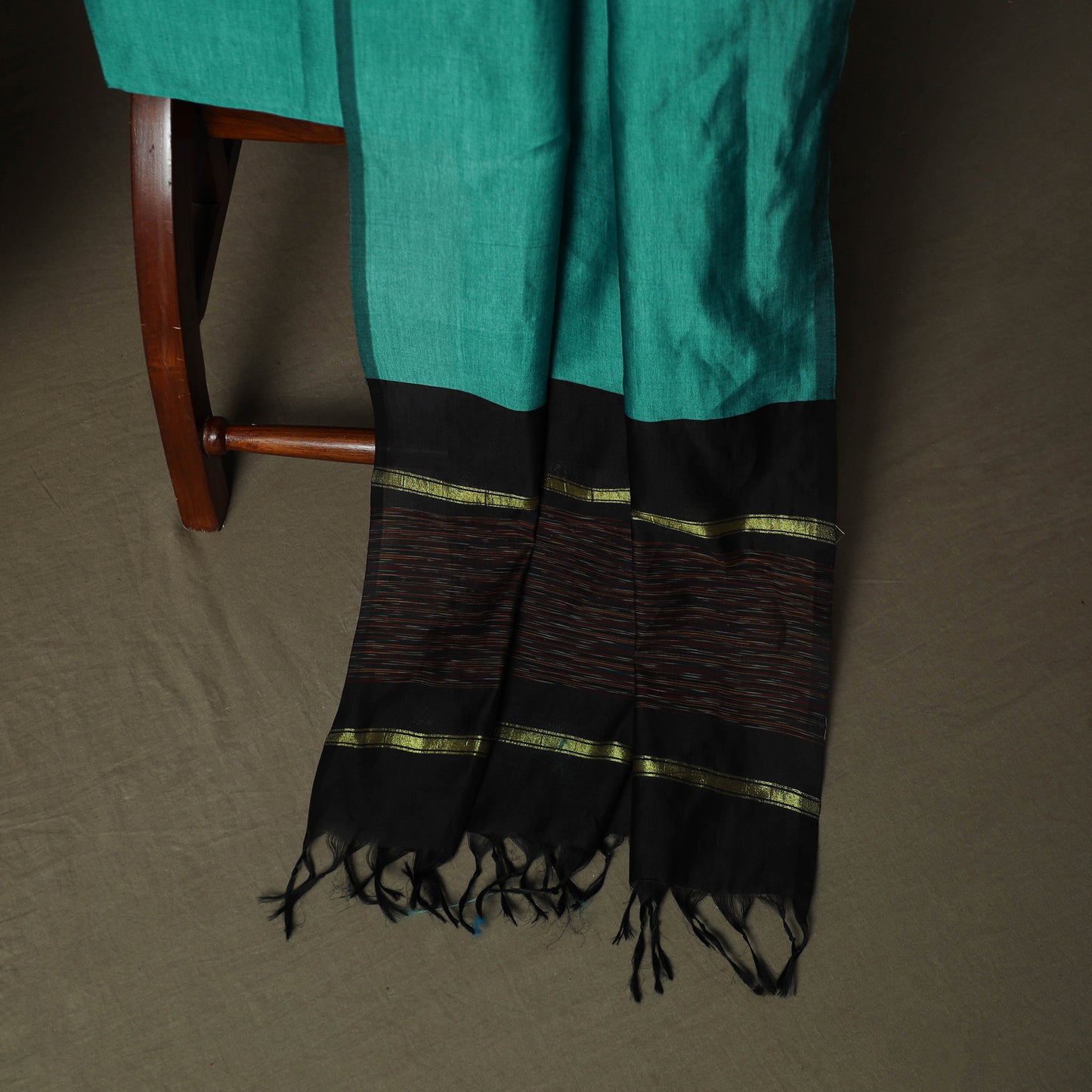 Pochampally Ikat Silk Cotton 3pc Unstitched Dress Material Suit Set 44