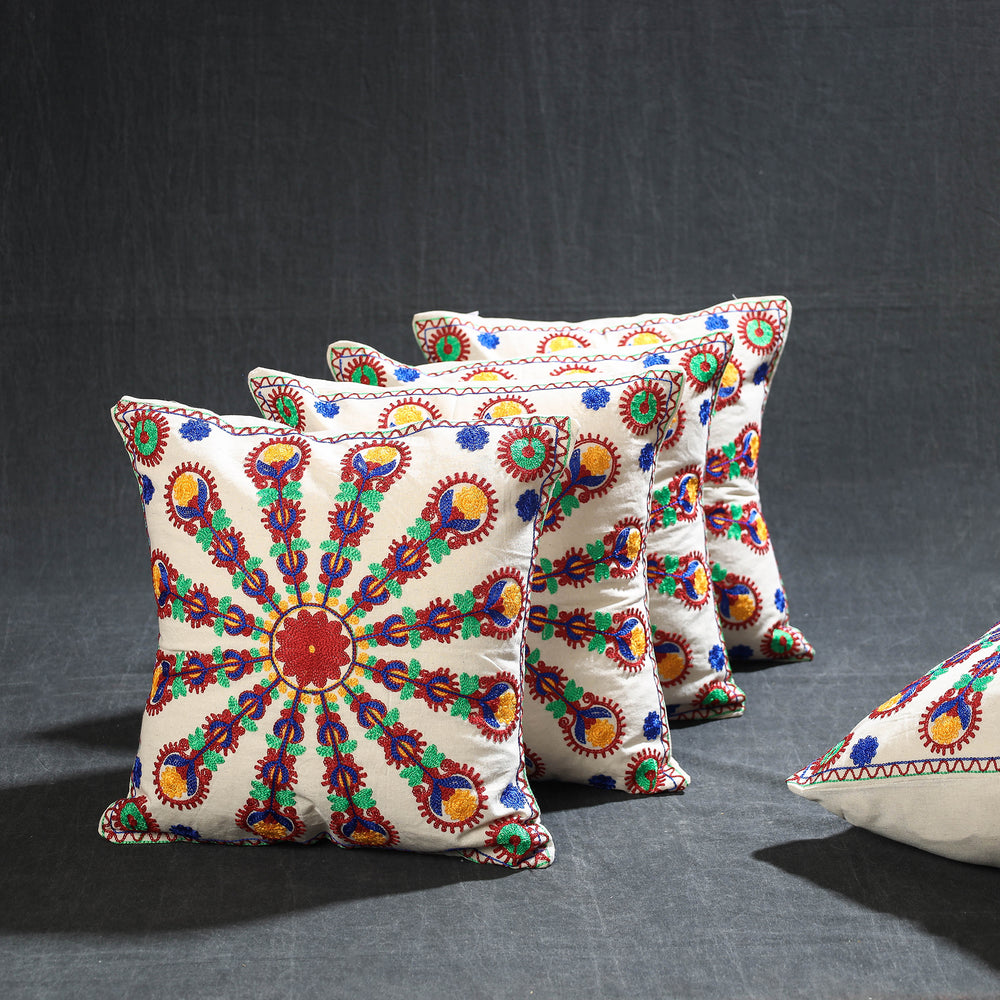 Aari Embroidery Cushion Cover