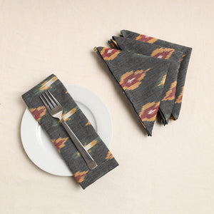 Set of 4 - Pochampally Ikat Weave Cotton Table Napkins (18 x 18 in) 37