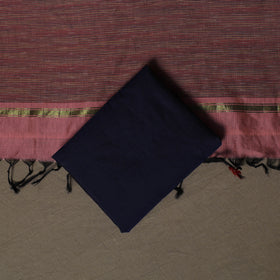 Pochampally Ikat Silk Cotton 3pc Unstitched Dress Material Suit Set 10