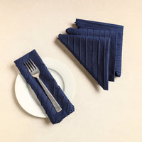 Set of 4 - Pintuck Plain Cotton Table Napkins (18 x 18 in) 07