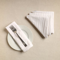 Set of 4 - Pintuck Plain Cotton Table Napkins (18 x 18 in) 10