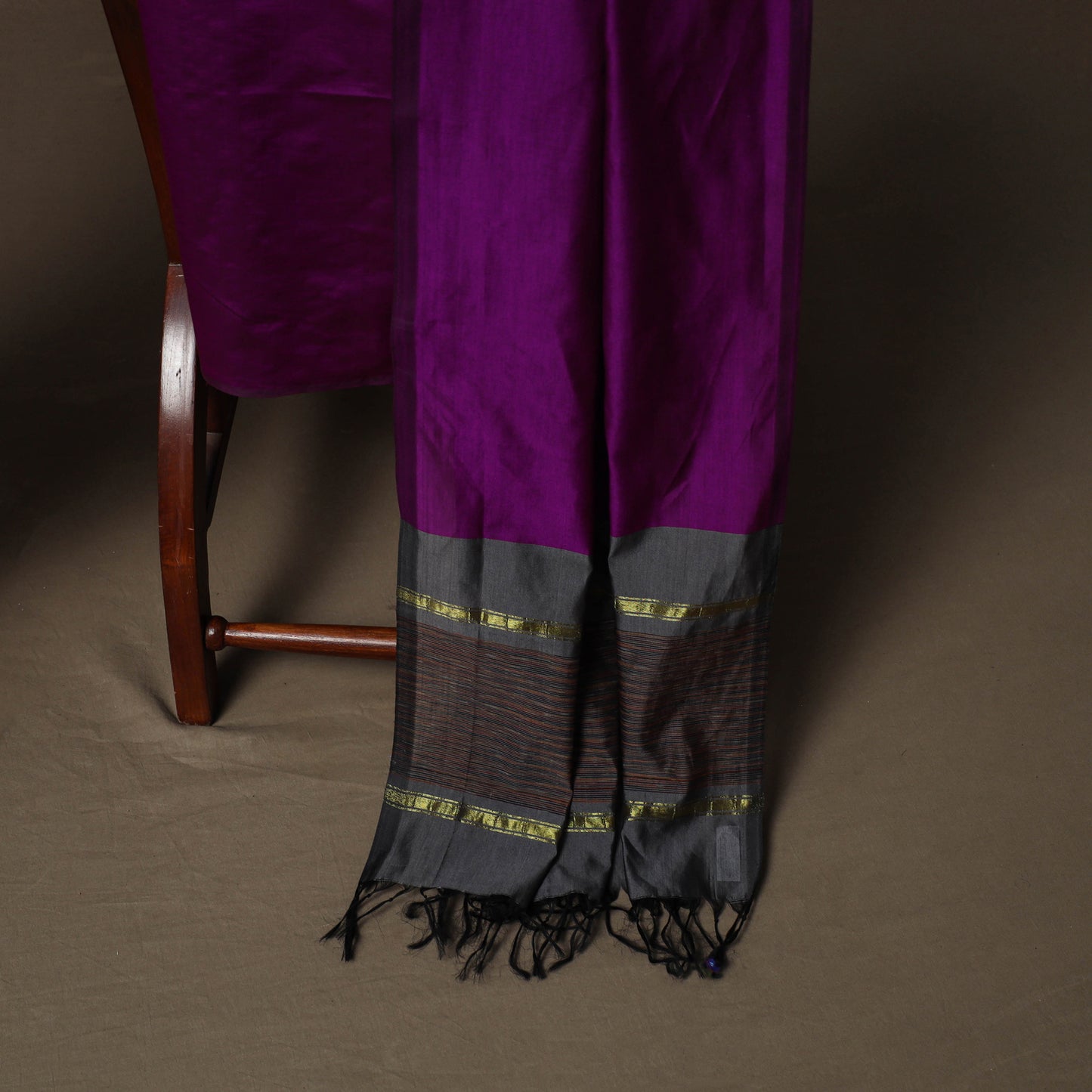 Pochampally Ikat Silk Cotton 3pc Unstitched Dress Material Suit Set 12