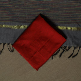 Pochampally Ikat Silk Cotton 3pc Unstitched Dress Material Suit Set 48