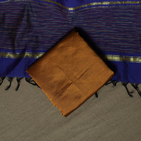 Pochampally Ikat Silk Cotton 3pc Unstitched Dress Material Suit Set 49
