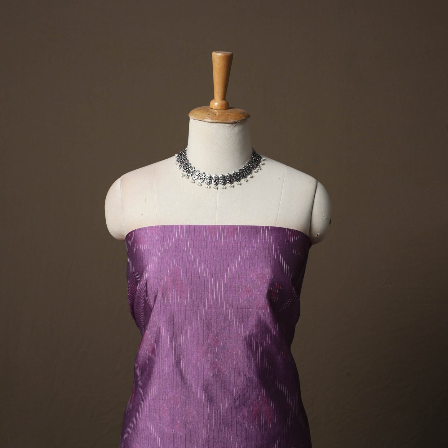 Pochampally Ikat Silk Cotton 3pc Unstitched Dress Material Suit Set 25