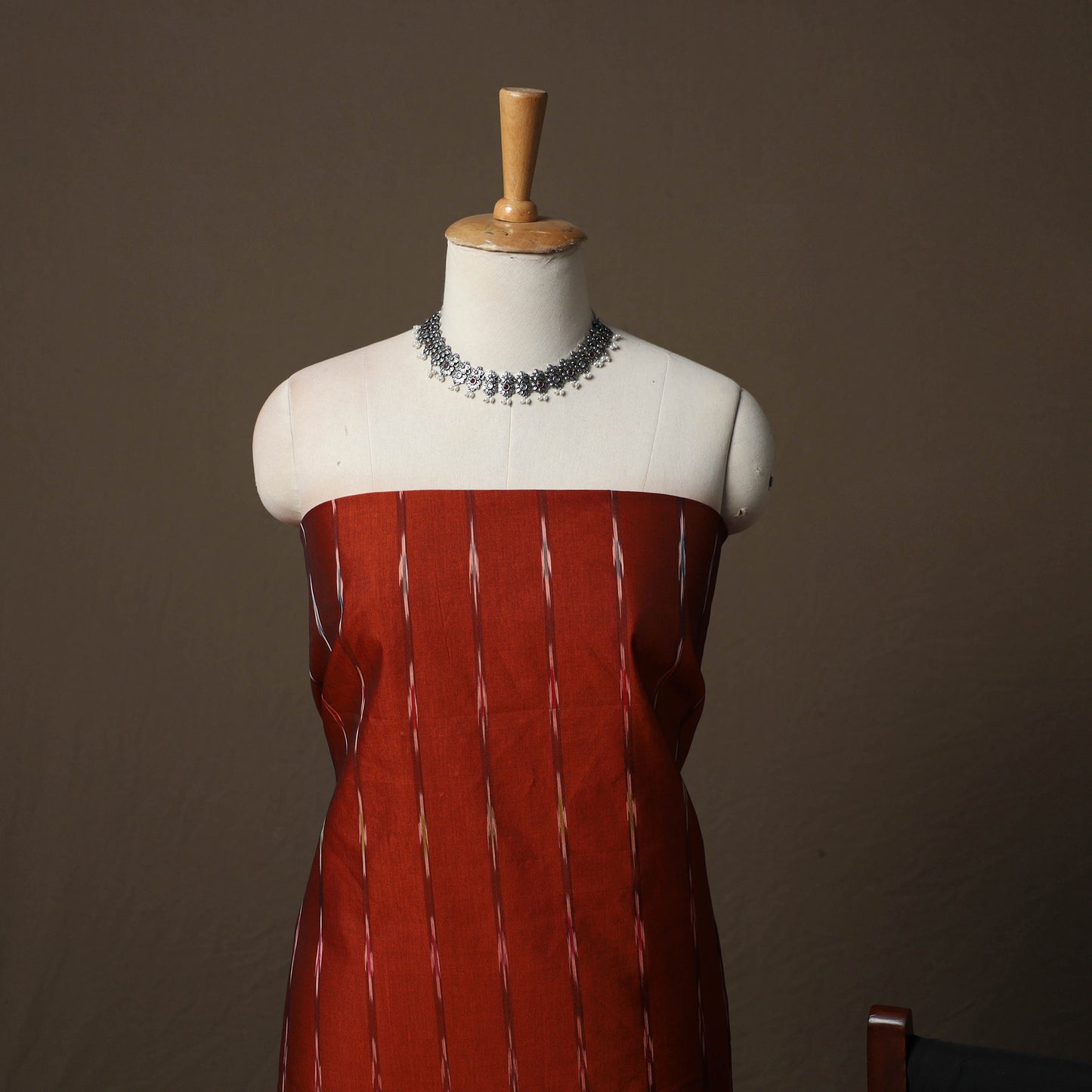 Pochampally Ikat Silk Cotton 3pc Unstitched Dress Material Suit Set 16