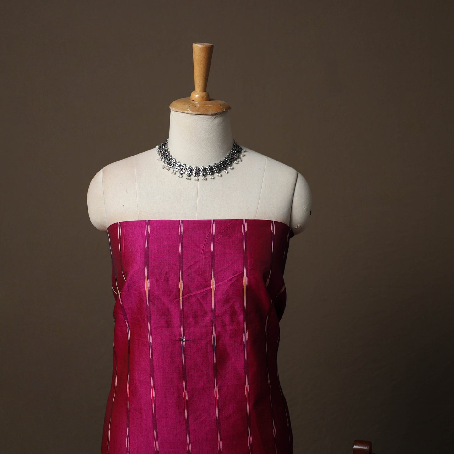 Pochampally Ikat Silk Cotton 3pc Unstitched Dress Material Suit Set 17