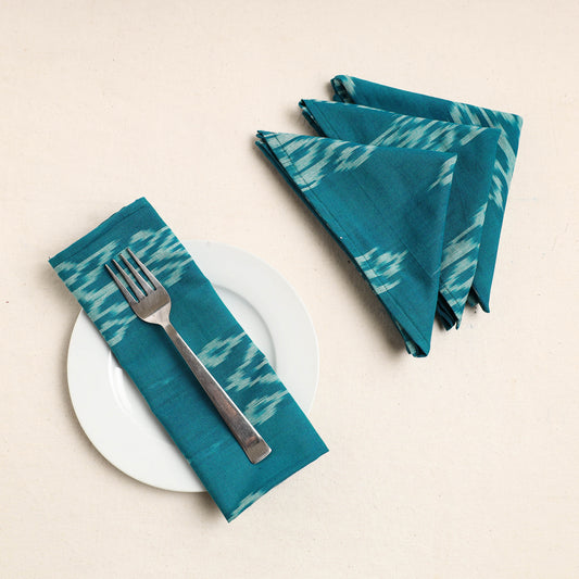 Set of 4 - Pochampally Ikat Weave Cotton Table Napkins (18 x 18 in) 47