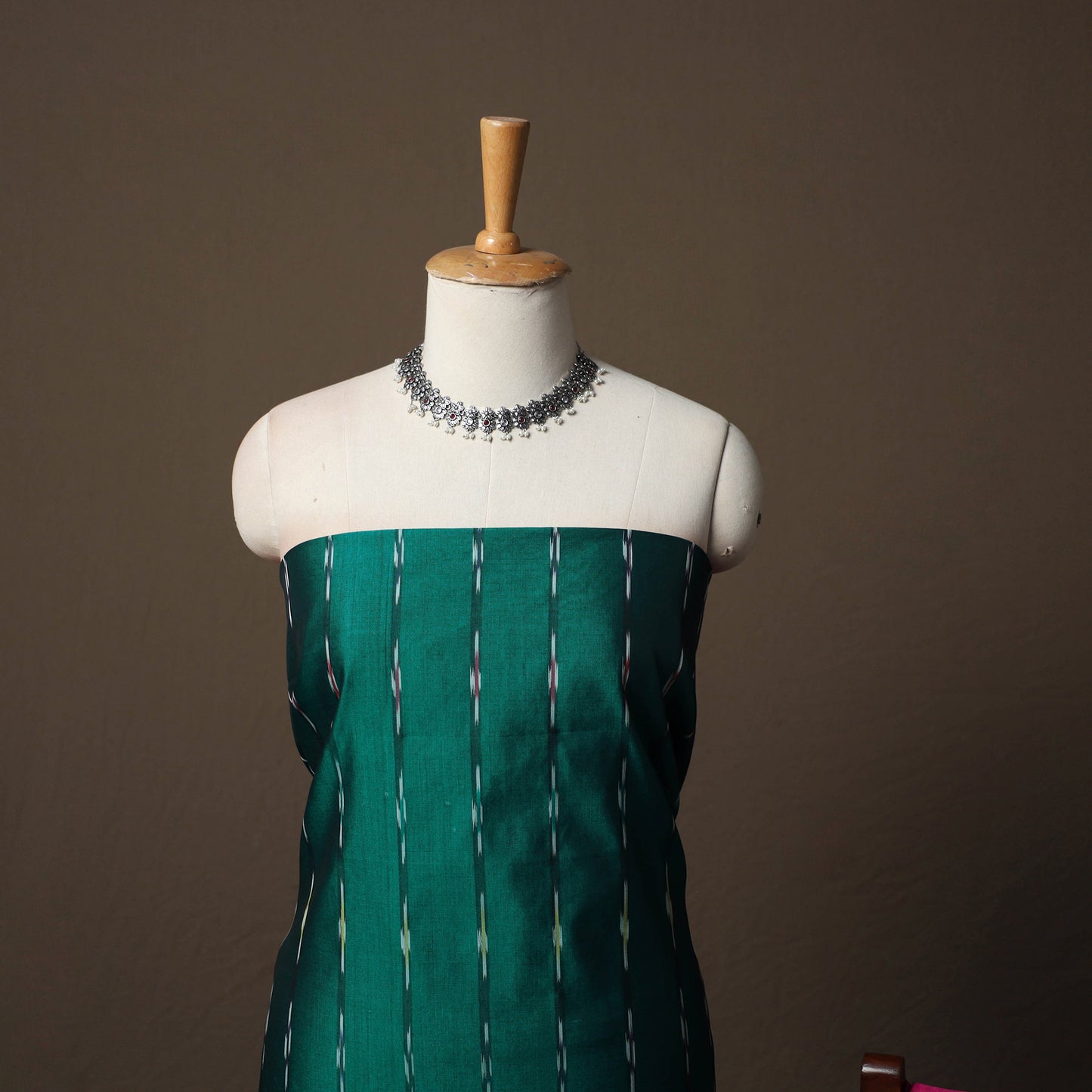 Pochampally Ikat Silk Cotton 3pc Unstitched Dress Material Suit Set 18
