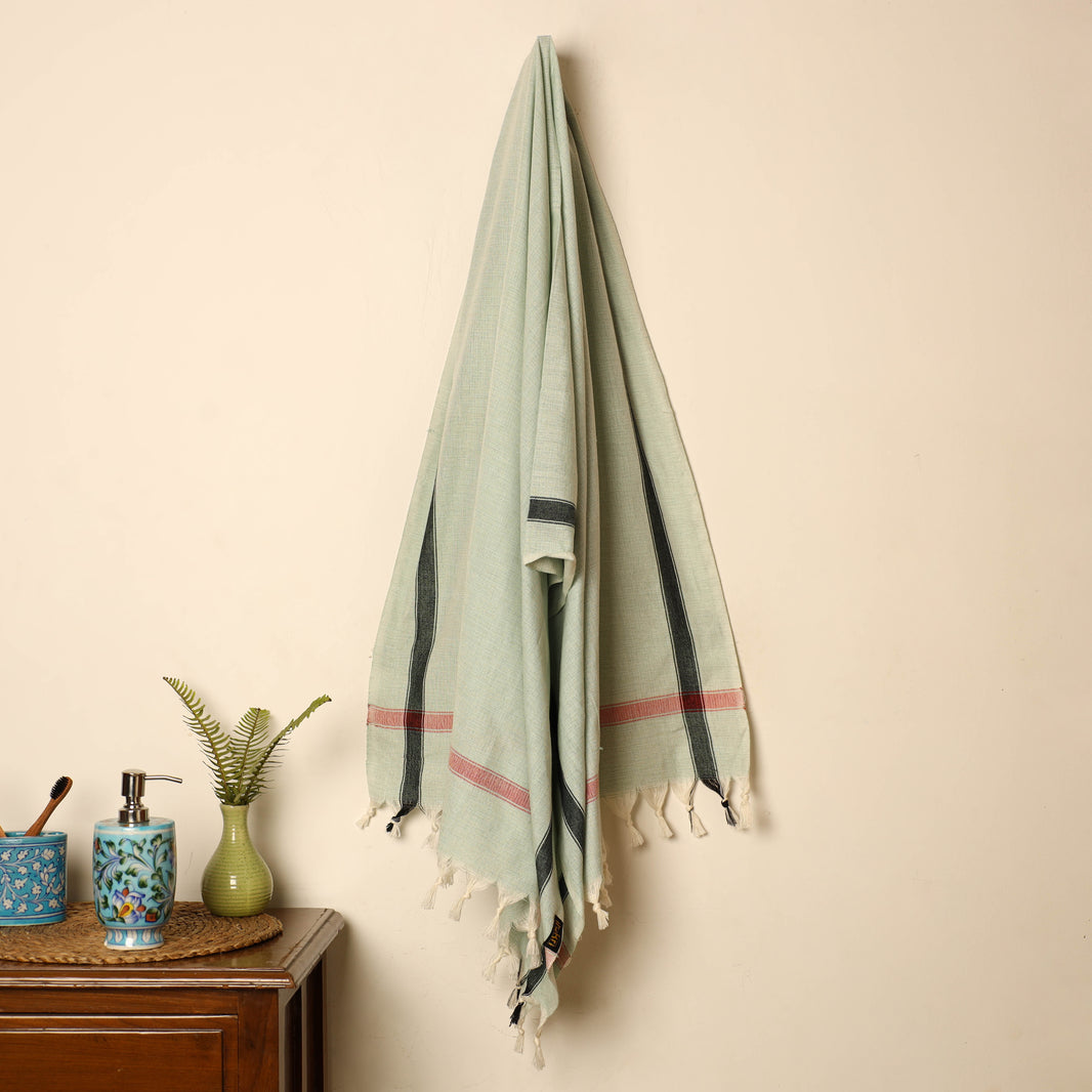 Green - Organic Kala Cotton Handloom Towel 01