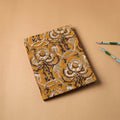 Yellow Bagru Fabric Cover Handmade Paper Notebook