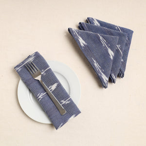 Set of 4 - Pochampally Ikat Weave Cotton Table Napkins (18 x 18 in) 51