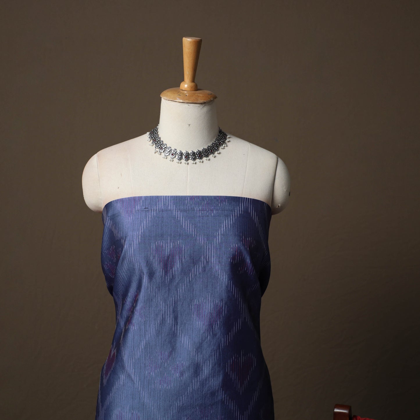Pochampally Ikat Silk Cotton 3pc Unstitched Dress Material Suit Set 22