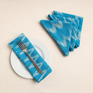 Set of 4 - Pochampally Ikat Weave Cotton Table Napkins (18 x 18 in) 56