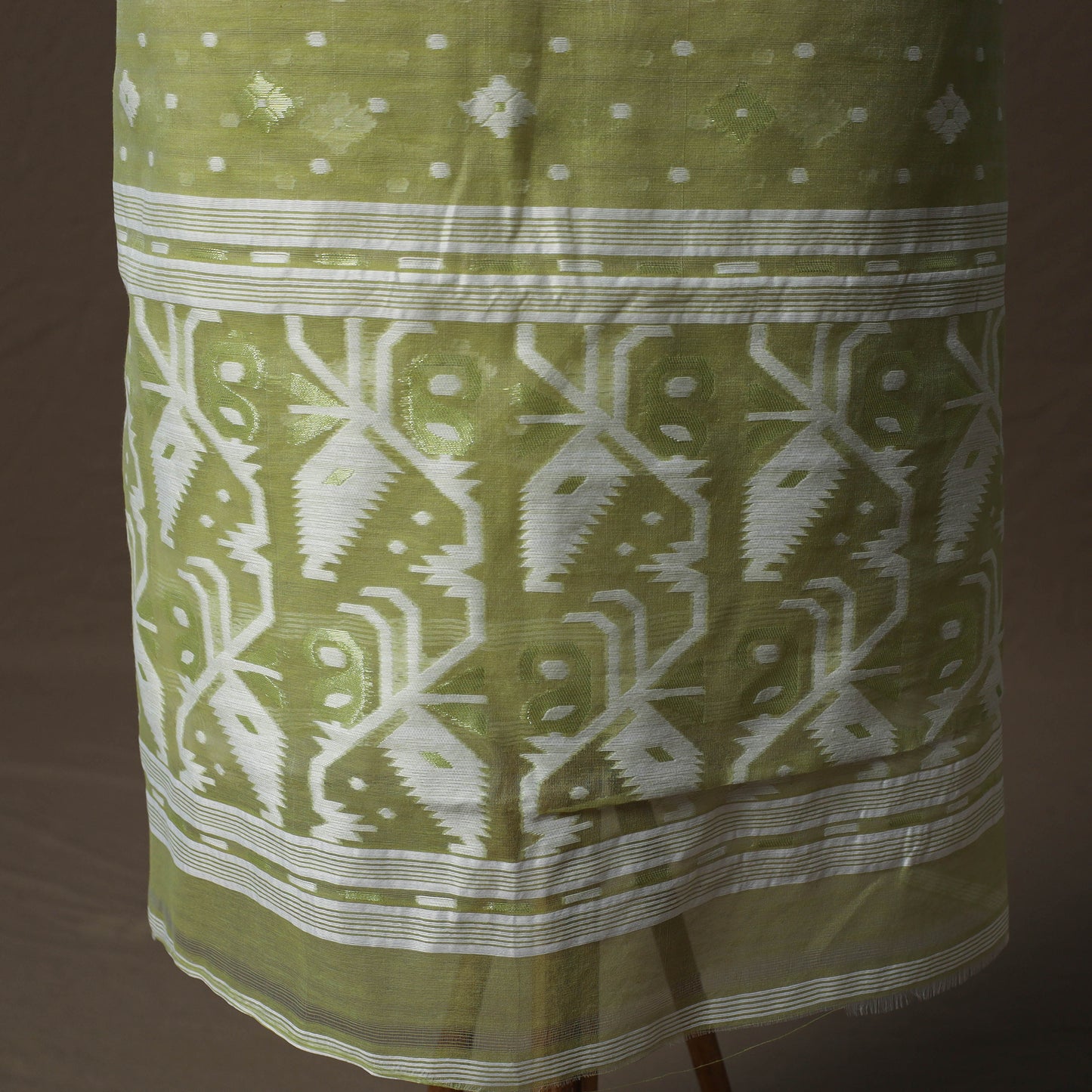 Phulia Jamdani Silk Cotton 2pc Unstitched Dress Material Kurta Set 02
