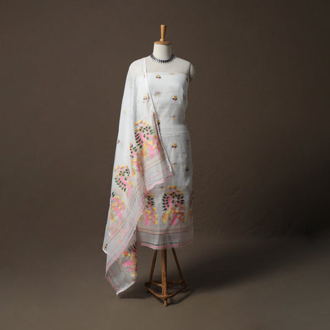 jamdani dress material stitching designs Onion Designer Dhakai Jamdani Dress Material