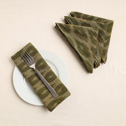 Set of 4 - Pochampally Ikat Weave Cotton Table Napkins (18 x 18 in) 61