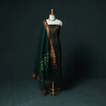 Green - Ilkal Kasuti Embroidery Cotton 3pc Unstitched Dress Material Suit Set 26