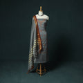 Grey - Ilkal Kasuti Embroidery Cotton 3pc Unstitched Dress Material Suit Set 28