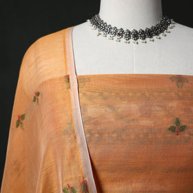 Jamdani Silk Cotton 2pc Unstitched Dress Material Kurta Set 01